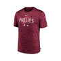 Men's Burgundy Philadelphia Phillies Authentic Collection Velocity Performance Practice T-shirt