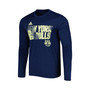Men's Navy New York Red Bulls Jersey Hook AEROREADY Long Sleeve T-shirt