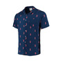 Men's Navy Boston Red Sox Mini Print Logo Button-Up Shirt
