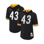 Men's Troy Polamalu Black Pittsburgh Steelers Retired Player Mesh Name and Number Hoodie T-shirt