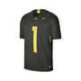 Men's Graphite, Yellow #1 Sequoia Oregon Ducks Alternate Game Jersey