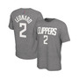 Men's Kawhi Leonard Gray LA Clippers 2020/21 Earned Edition Name Number T-shirt