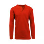 Men's Long Sleeve Thermal Henley Tee