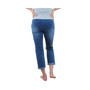 Cuffed Destructed Straight Leg Maternity Jean
