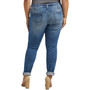 Plus Size Destructed Rolled-Cuff Slim-Leg Girlfriend Jeans