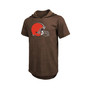Men's Threads Nick Chubb Brown Cleveland Browns Player Name and Number Tri-Blend Hoodie T-shirt