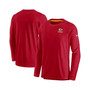 Men's Red Kansas City Chiefs Sideline Lockup Performance Long Sleeve T-shirt