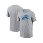 Men's Gray Detroit Lions Logo Essential T-shirt