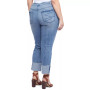 Plus Size Slim Straight Cuff Jeans