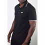 Men's Basic Short Sleeve Snap Button Polo with US Flag Logo