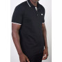 Men's Basic Short Sleeve Snap Button Polo with US Flag Logo