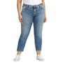 Plus Size Slim-Leg Boyfriend Denim Jeans