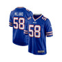 Men's Matt Milano Royal Buffalo Bills Game Player Jersey