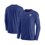 Men's Royal New York Giants Sideline Lockup Performance Long Sleeve T-shirt