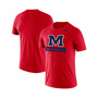 Men's Red Ole Miss Rebels Baseball Logo Stack Legend Performance T-shirt