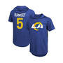 Men's Threads Jalen Ramsey Royal Los Angeles Rams Player Name and Number Tri-Blend Hoodie T-shirt