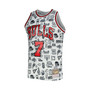 Men's Toni Kukoc White Chicago Bulls 1997-98 Hardwood Classics Doodle Swingman Jersey