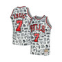Men's Toni Kukoc White Chicago Bulls 1997-98 Hardwood Classics Doodle Swingman Jersey