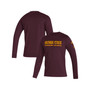 Men's Maroon Arizona State Sun Devils Sideline Locker Strikethrough Creator AEROREADY Long Sleeve T-shirt