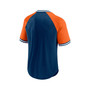 Men's Branded Navy, Orange Chicago Bears Second Wind Raglan V-Neck T-shirt