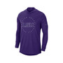 Men's Purple LSU Tigers Campus Tri-Blend Performance Long Sleeve Hooded T-shirt