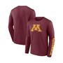 Men's Branded Maroon Minnesota Golden Gophers Double Time 2-Hit Long Sleeve T-shirt
