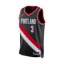 Men's C.J. Mccollum Black Portland Trail Blazers 2021/22 Diamond Swingman Jersey - Icon Edition