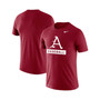 Men's Heathered Cardinal Arkansas Razorbacks Baseball Logo Stack Legend Performance T-shirt