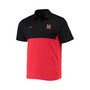 Men's Black, Red Maryland Terrapins 2022 Blocked Coaches Performance Polo Shirt