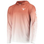 Men's Burnt Orange Texas Longhorns Terminal Tackle Omni-Shade UPF 50 Long Sleeve Hooded T-shirt