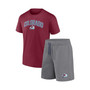 Men's Branded Burgundy, Gray Colorado Avalanche Arch T-shirt and Shorts Set