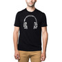 Men's Premium Blend Word Art Music Note Headphones T-shirt