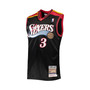 Men's Allen Iverson Black Philadelphia 76ers Hardwood Classics Authentic 2006 Jersey