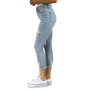 Juniors' Ripped High Rise Cropped Jeans
