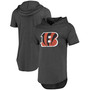 Men's Black Cincinnati Bengals Primary Logo Tri-Blend Hoodie T-shirt