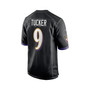 Men's Justin Tucker Black Baltimore Ravens Player Game Jersey
