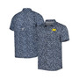 Men's Navy Michigan Wolverines Super Slack Tide Omni-Shade Team Button-Up Shirt