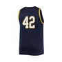 Men's #42 Navy Notre Dame Fighting Irish Replica Basketball Jersey