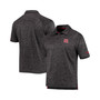 Men's Heathered Black Rutgers Scarlet Knights Down Swing Raglan Polo Shirt