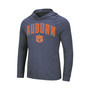 Men's Heathered Navy Auburn Tigers Big and Tall Wingman Raglan Hoodie T-shirt
