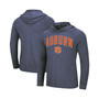 Men's Heathered Navy Auburn Tigers Big and Tall Wingman Raglan Hoodie T-shirt