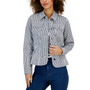 Women's Striped Denim Trucker Jacket, Created for Macy's