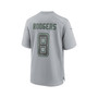 Men's Aaron Rodgers Heather Gray New York Jets Atmosphere Fashion Game Jersey