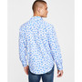 Men's Slim-Fit Performance Stretch Abstract Floral/Gingham Long-Sleeve Button-Down Shirt