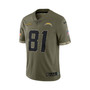 Men's Mike Williams Olive Los Angeles Chargers 2022 Salute To Service Limited Jersey