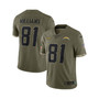 Men's Mike Williams Olive Los Angeles Chargers 2022 Salute To Service Limited Jersey