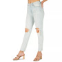 Juniors' Distressed High-Rise Mom Jeans