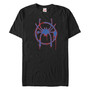 Marvel Men's Spider-Man Into The Spiderverse Red and Blue Paint Logo Short Sleeve T-Shirt