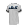 Men's White and Navy Spelman College Jaguars Free Spirited Baseball Jersey