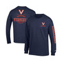 Men's Navy Virginia Cavaliers Team Stack Long Sleeve T-shirt